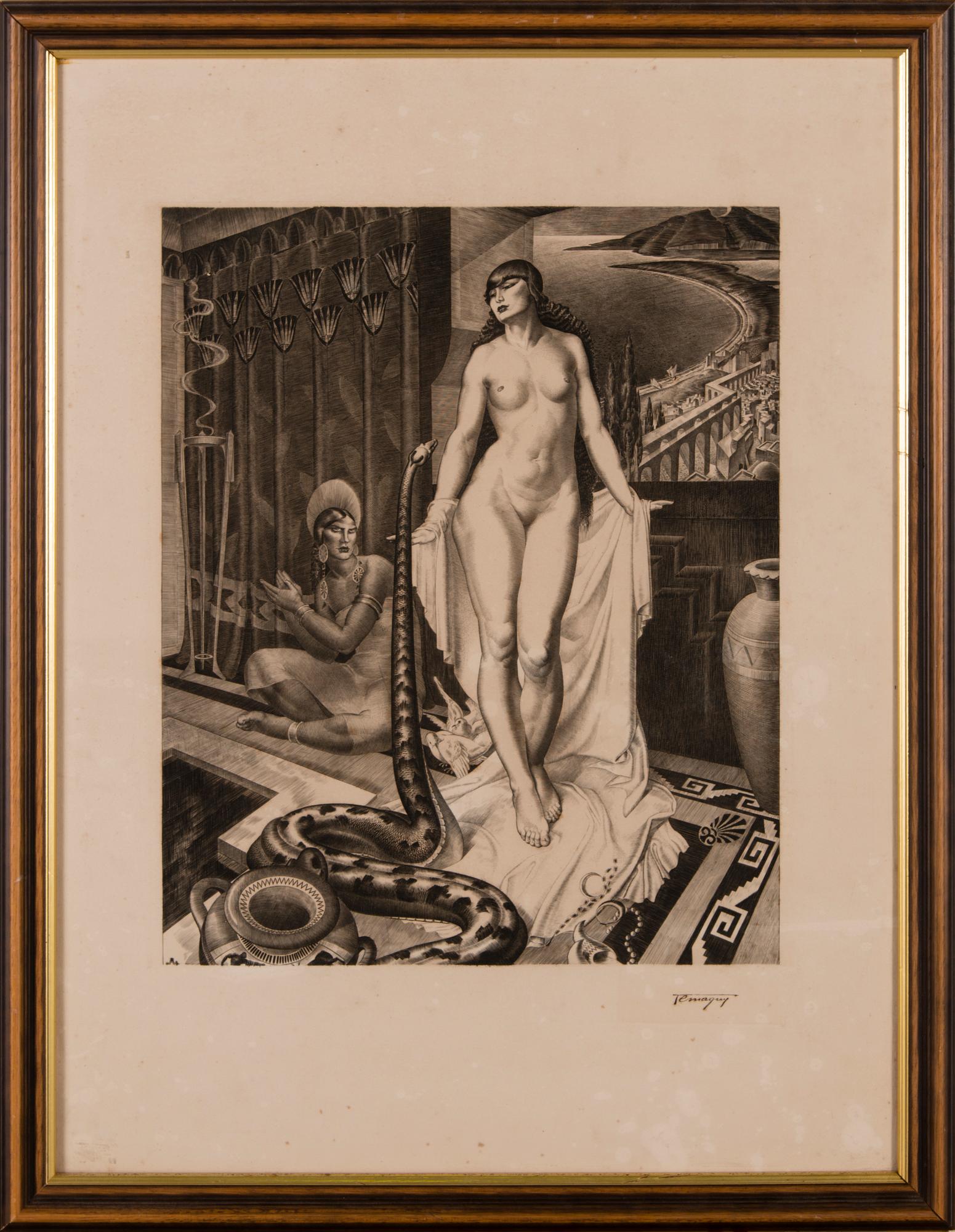 PAUL LEMAGNY, grafiskt blad, plåtsignerad.