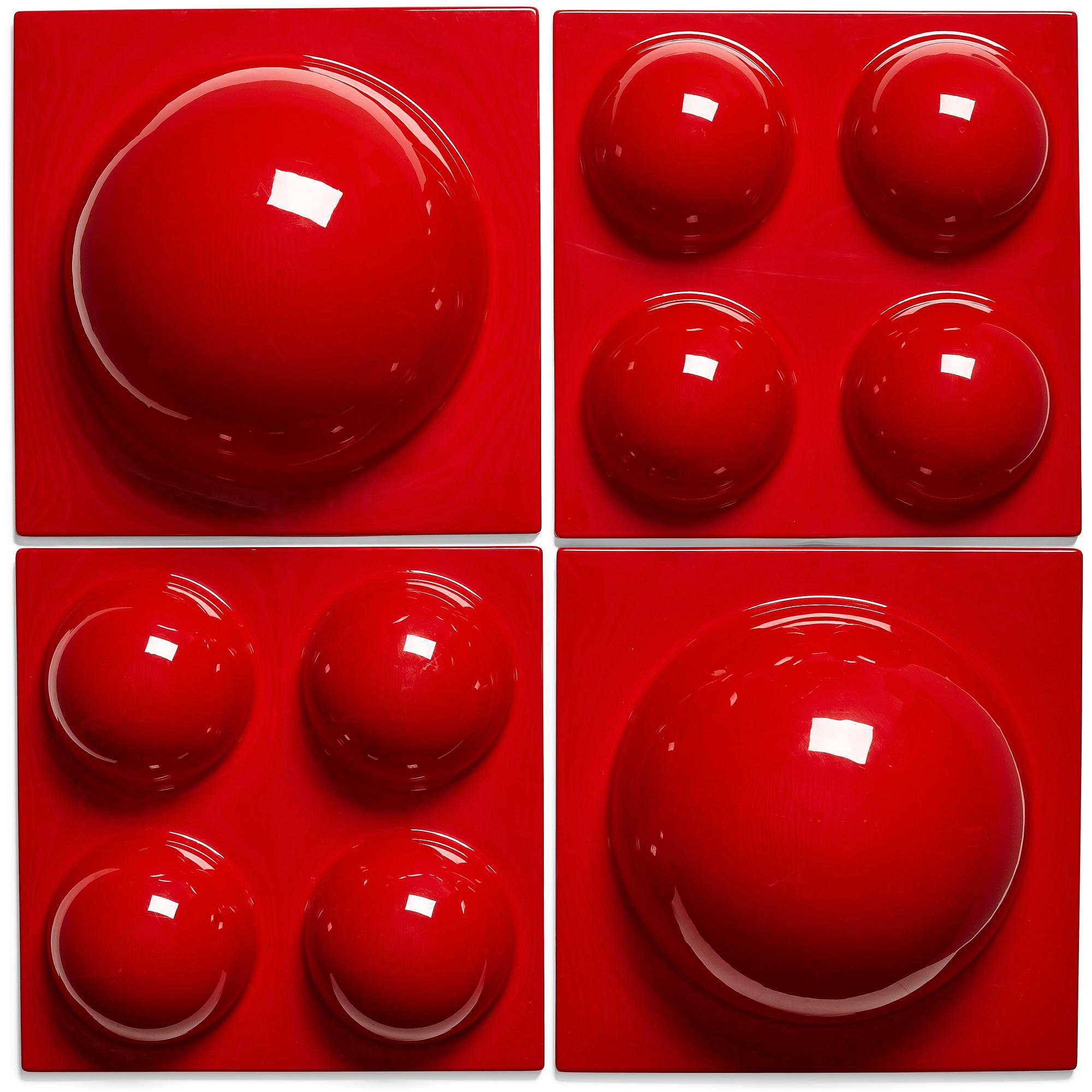Verner Panton, "Bubble panels" 4 st, Lüber, Schweiz 1970-tal.