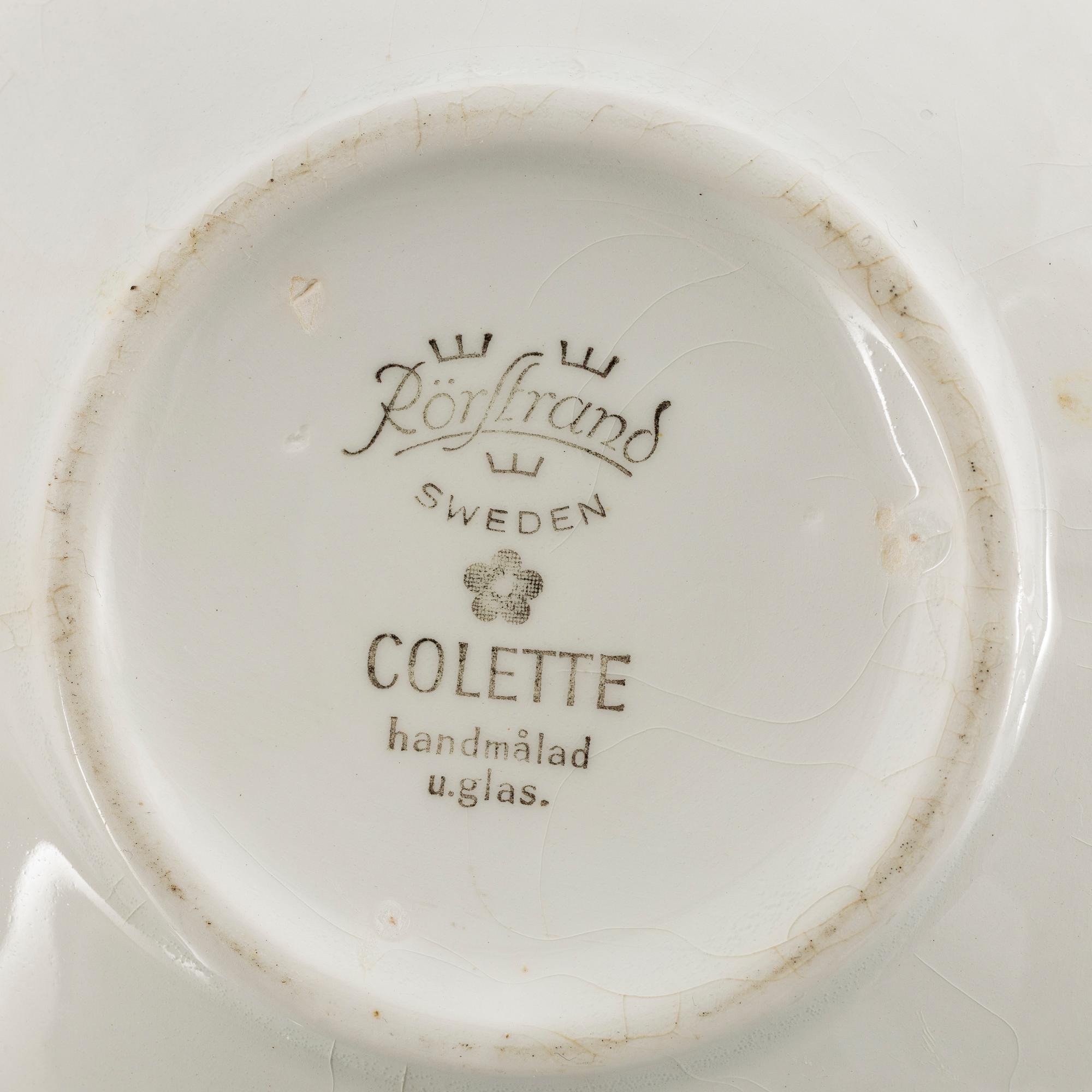 Inger Persson, teservis, flintgods, 28 delar, "Colette", Rörstrand.