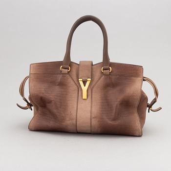 Yves Saint Laurent, an embossed leather 'Medium Cabas Chyc Bag'.