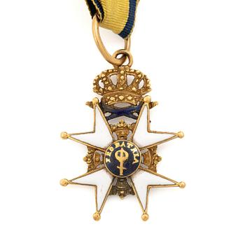 203. Karl XIII, two miniature order insignia, first part 19th century.