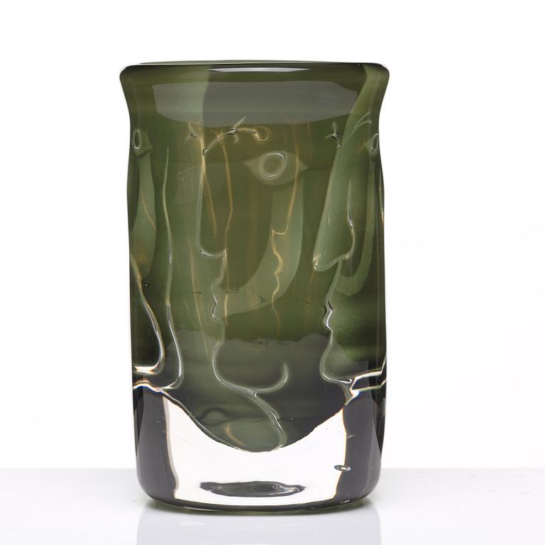Ingeborg Lundin, an "Ariel" glass vase "Faces", Orrefors, Sweden 1971.