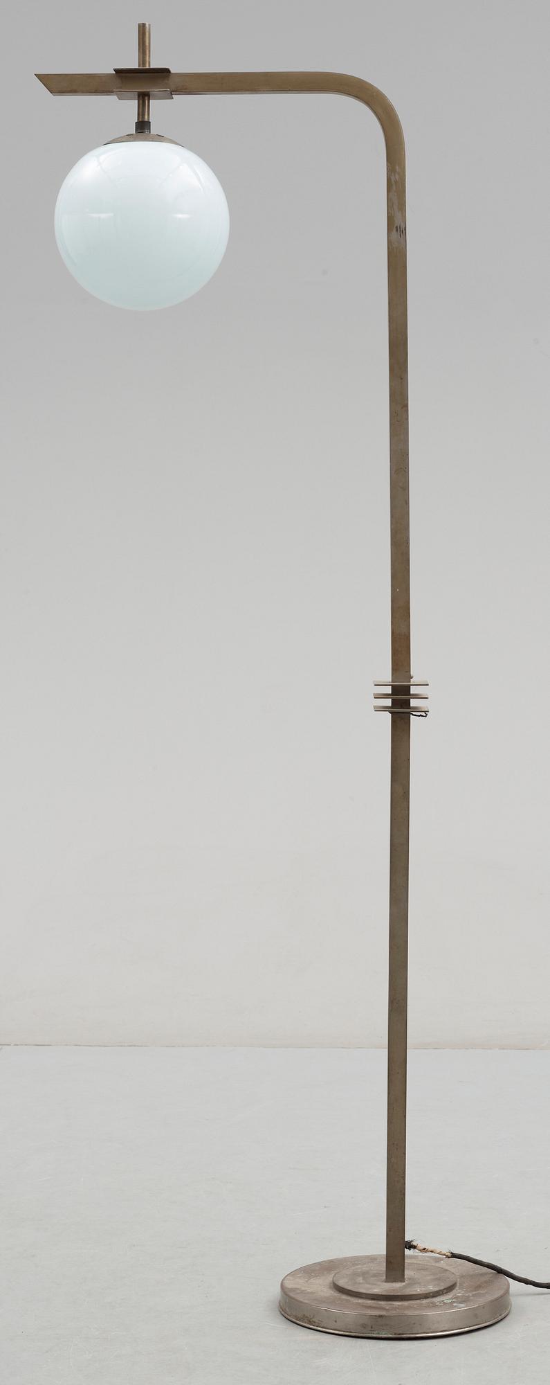 GOLVLAMPA, metall, 1930/40-tal.