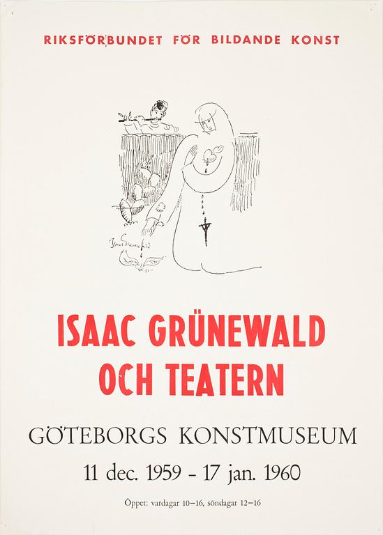 UTSTÄLLNINGSAFFISHER, 6 st, 1900-talets andra hälft.