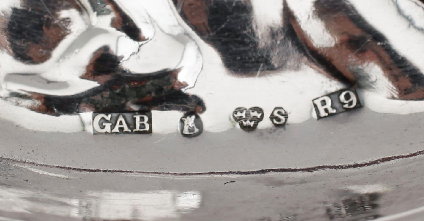 ASKFAT, 2 st, silver, GAB, Stockholm 1964 samt 1967.