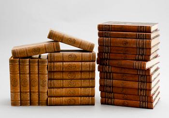 BÖCKER, 12 vol, "Levande Svensk Litteratur", Sten Selander samt romaner, 12 vol.