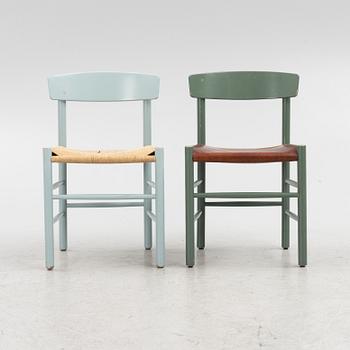 Børge Mogensen, six 'J39' chairs, Fredericia, Denmark.