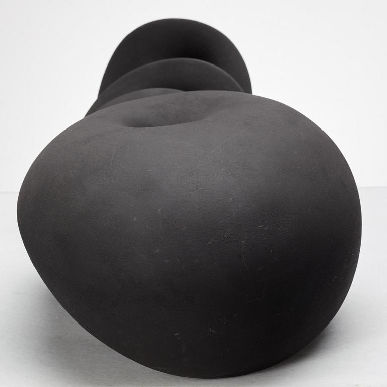 Eva Hild, a black stoneware sculpture "Prolongation", Sweden 2009.