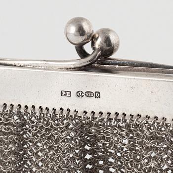 Evening bag, silver, early 20th century.