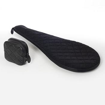 Chanel, tennis racket and 4 balls with case.