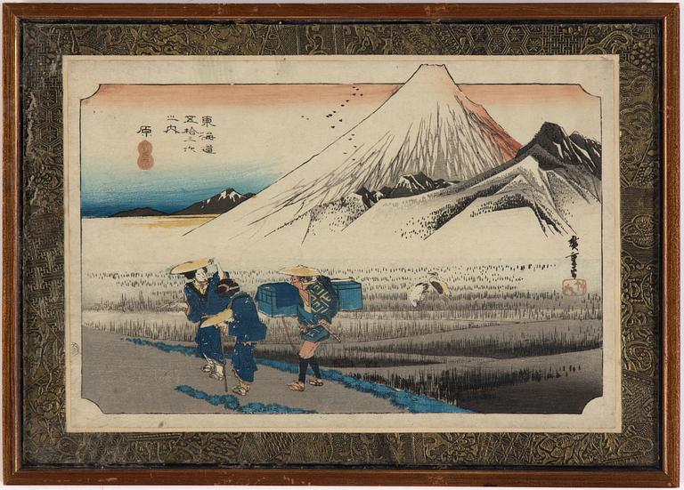 Utagawa Hiroshige, after, a  Japanese colour woodblock print, 19th century.