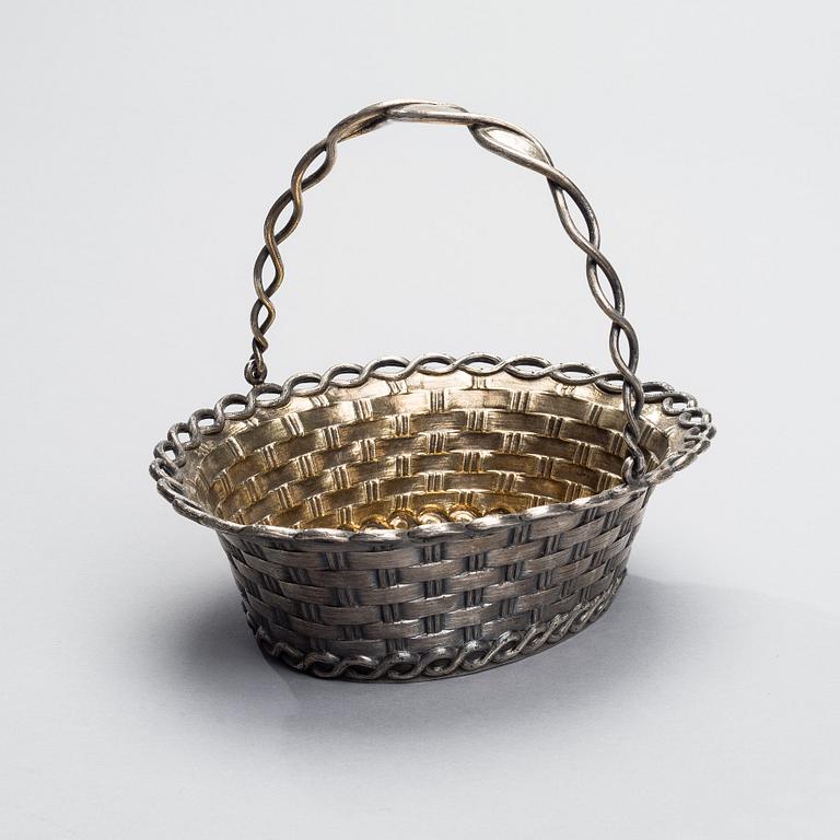 BREAD BASKET, silver, Russia, St.Petersburg 1888, Vasili Ivanov, weight 648 g.