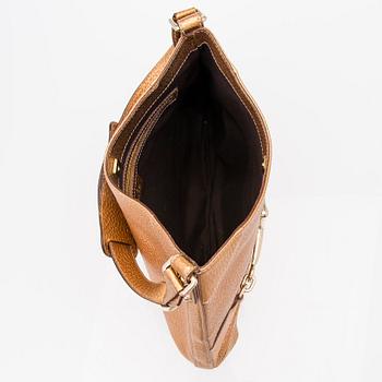 A Gold Leather Hasler Horsebit Hobo Bag.