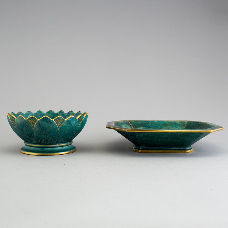 Two ceramic bowls by Josef Ekberg, Gustavsberg.