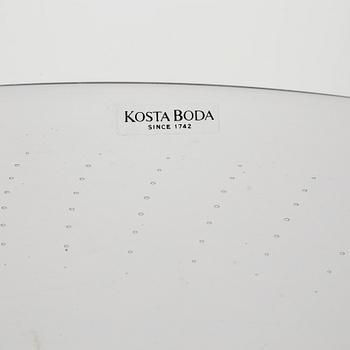 SKÅL, SKULPTUR OCH VAS, glas.  3 delar, Göran Wärff, Kosta Boda 2000-tal.