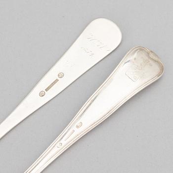 A Silver Cutlery, incl Jens Christian Thorning, Copenhagen 1864. (38 pieces).