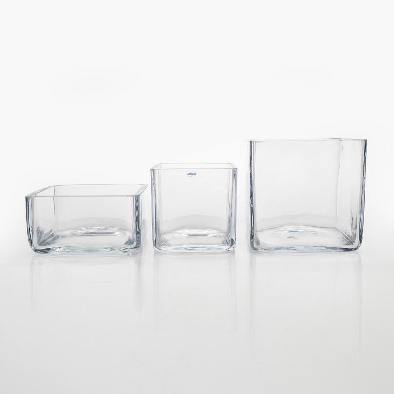 Heidi Blomstedt, a set of three "Lumi glass" vases, made to order, manufacturer Kumela.