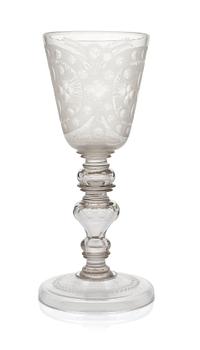 399. A large Bohemian goblet, 18th Century.