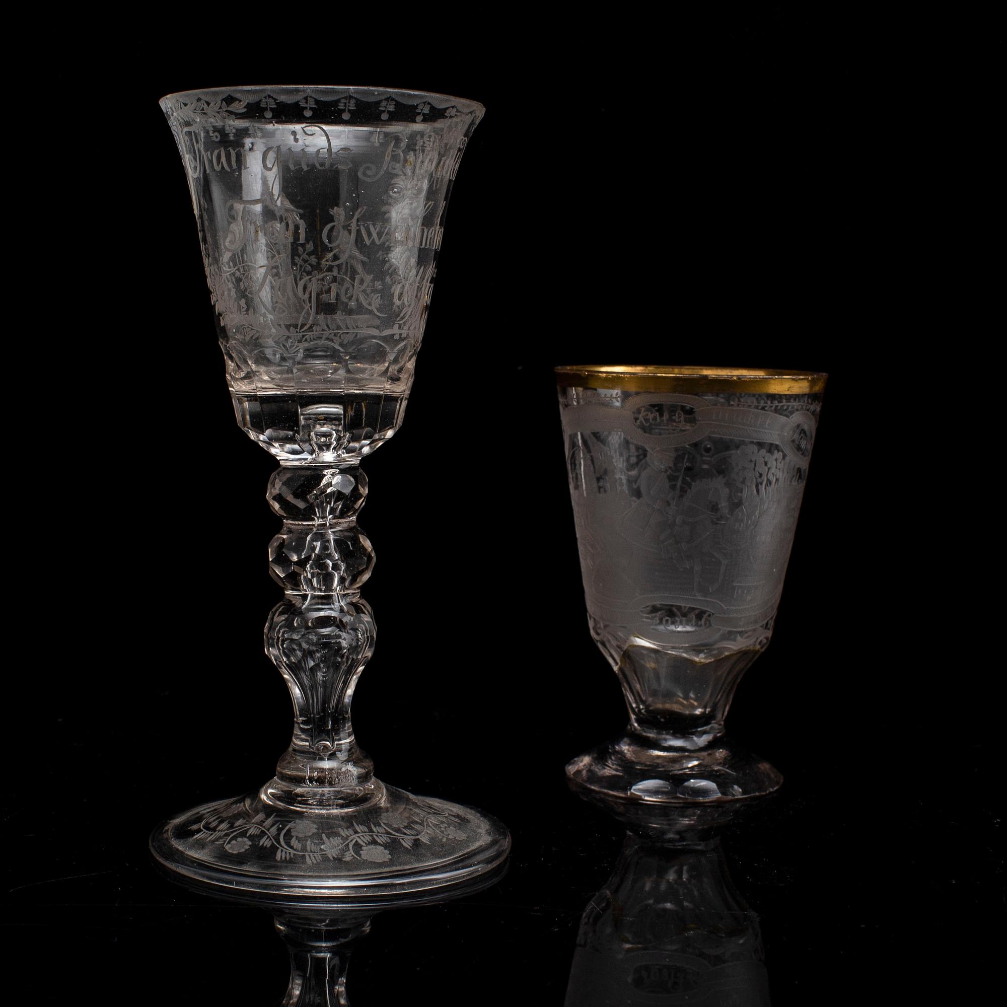 Two 18th century glasses.