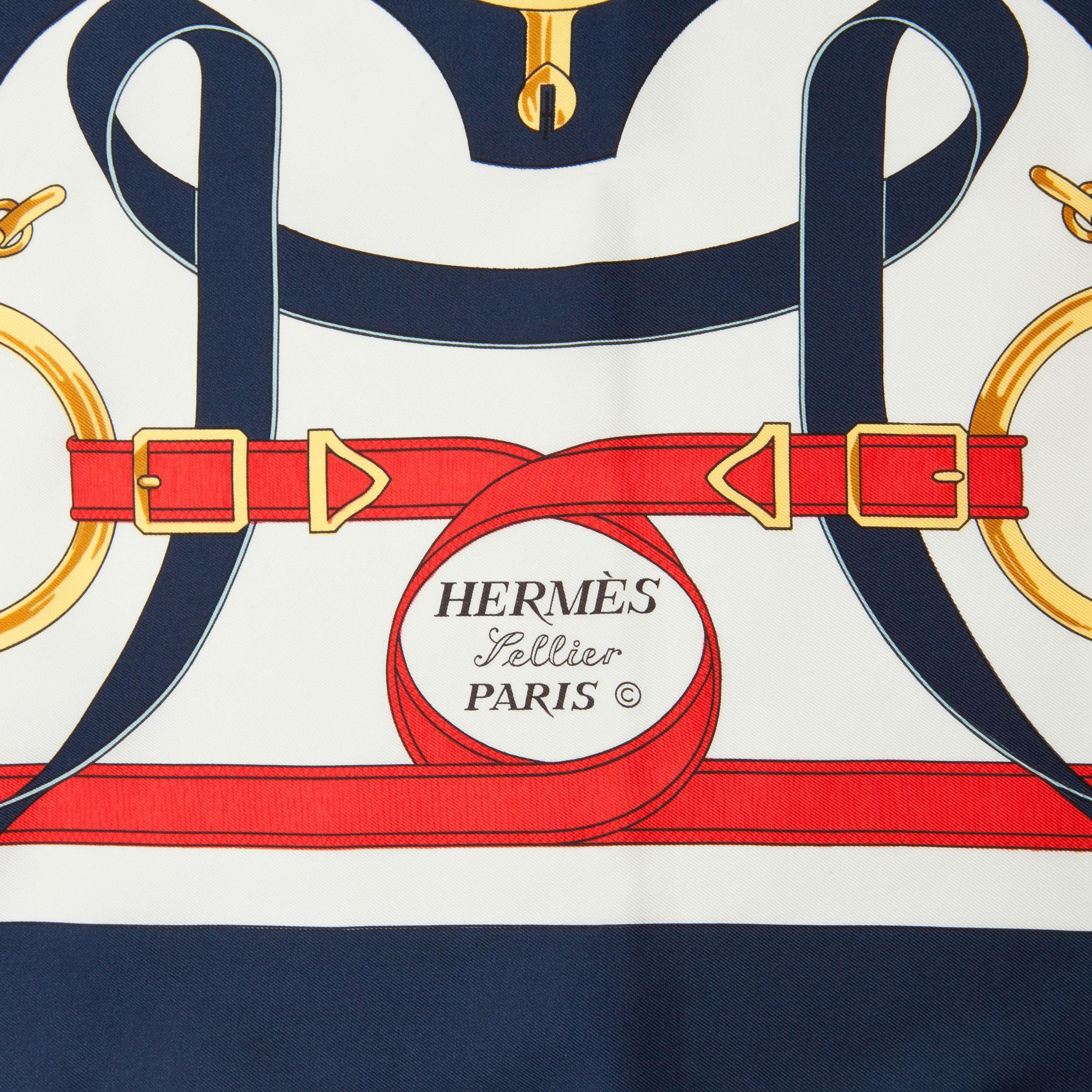 HERMÈS, scarf, "Eperon D'or".