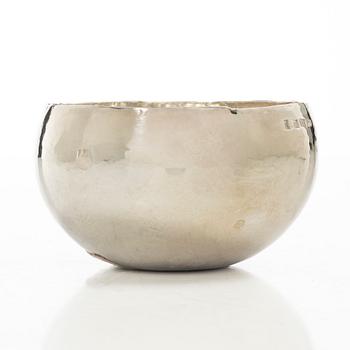 Leif Söderlund Silversmide, gräddsnipa och sockerskål, silver, Borlänge 1979-1980.