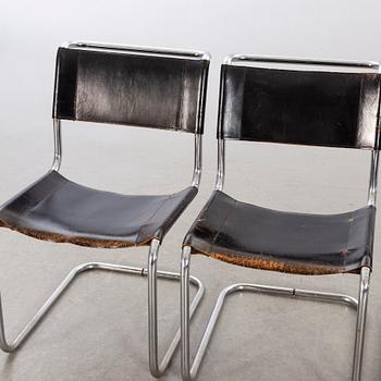 A set of four 'B33' Marcel Breuer chairs. Second half of 20th century-.