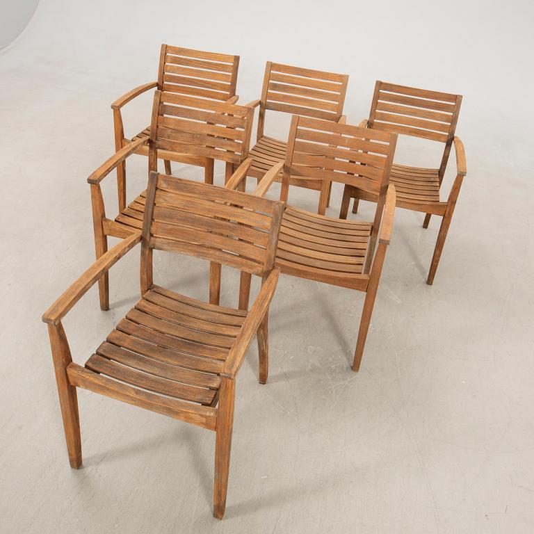 Jakob Berg trädgårdsmöbel 7 dlr "Ballare" för Fritz Hansen Danmark sent 1900-tal.