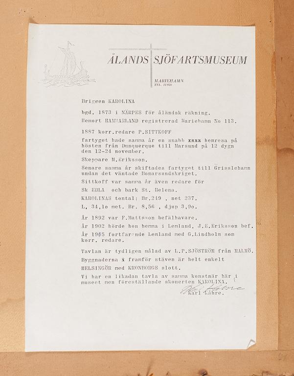 Lars Petter Sjöström, tillskriven, akvarell, ej signerad.