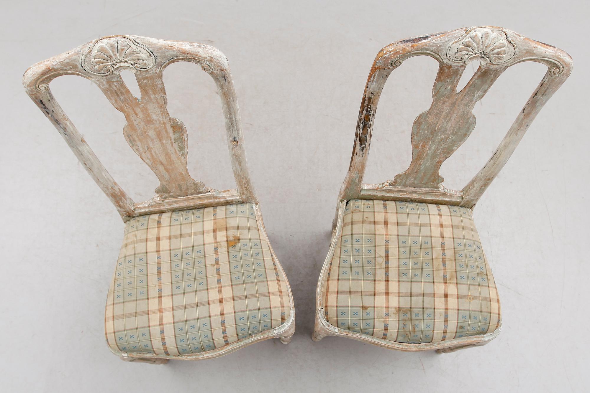 STOLAR, 1 par, gustavianska, 1700-talets andra hälft.