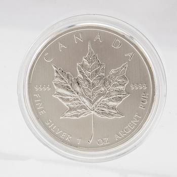 10 st 1 oz mynt 999 silver.