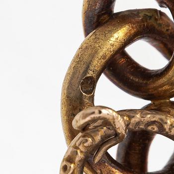 Halsband, 18K guld och miniatyrmålning. 1800-tal.