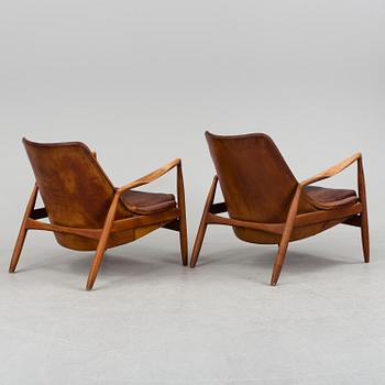 IB KOFOD LARSEN, fåtöljer, ett par "Sälen", Olof Person Fåtöljindustri, Jönköping 1950/60-tal.