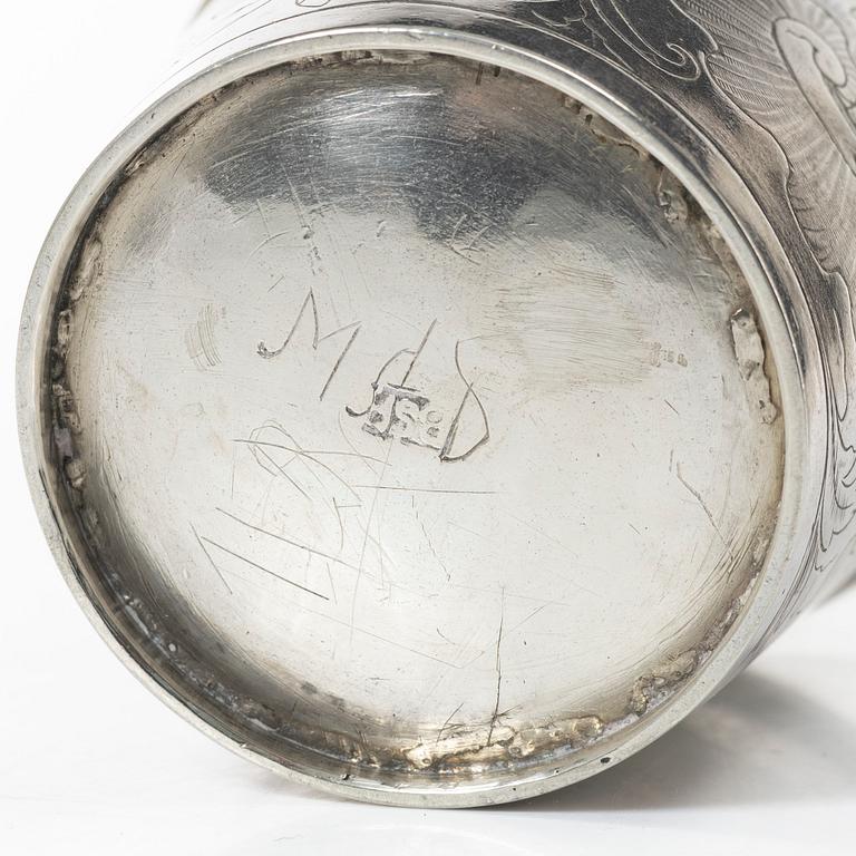 A silver beaker, Northern Europe, 18th century.