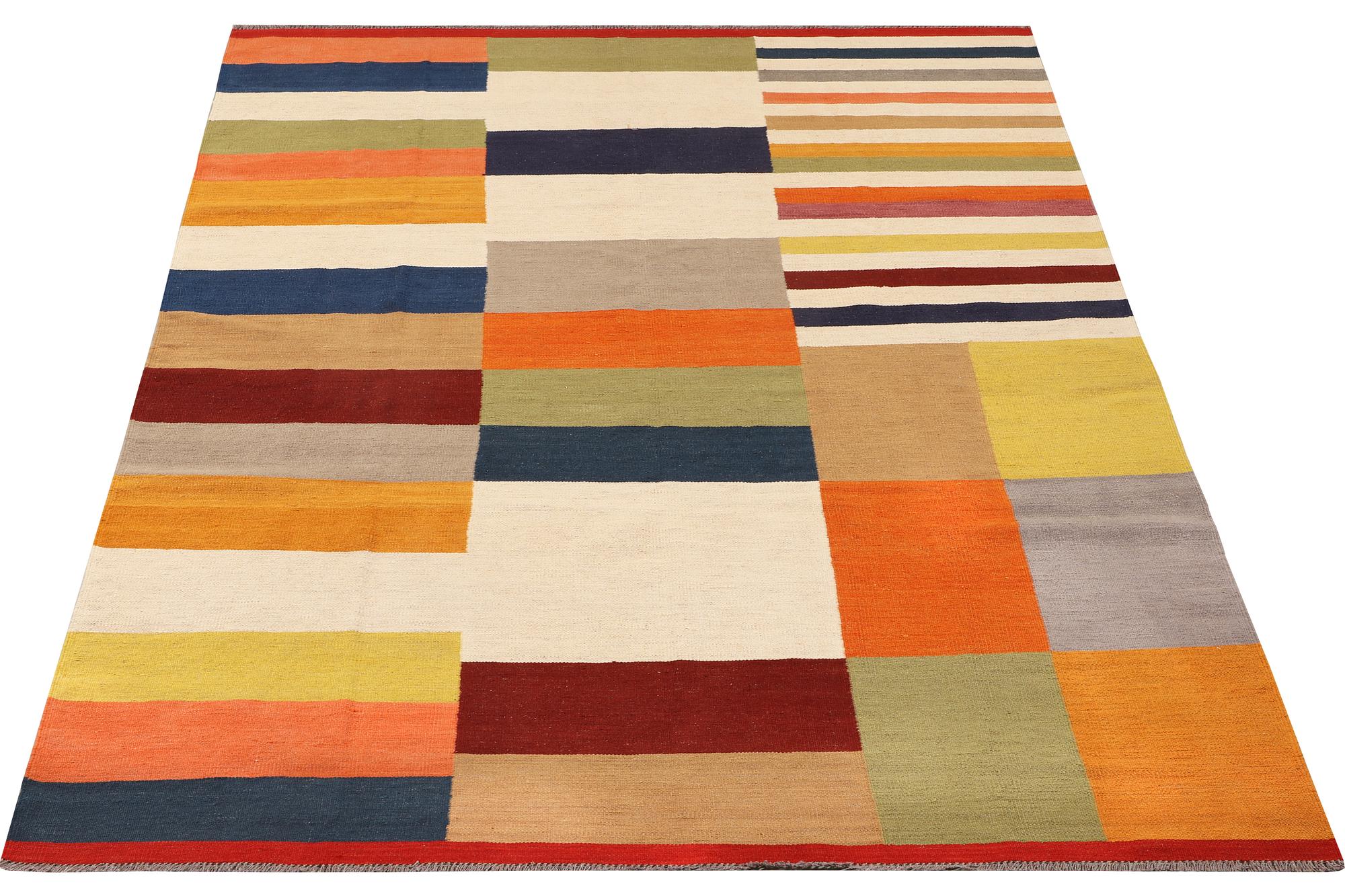 Matta, Kelim, modern design, ca 295 x 198 cm.