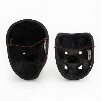 Noo masker, 2 st, Japan, 1900-tal.