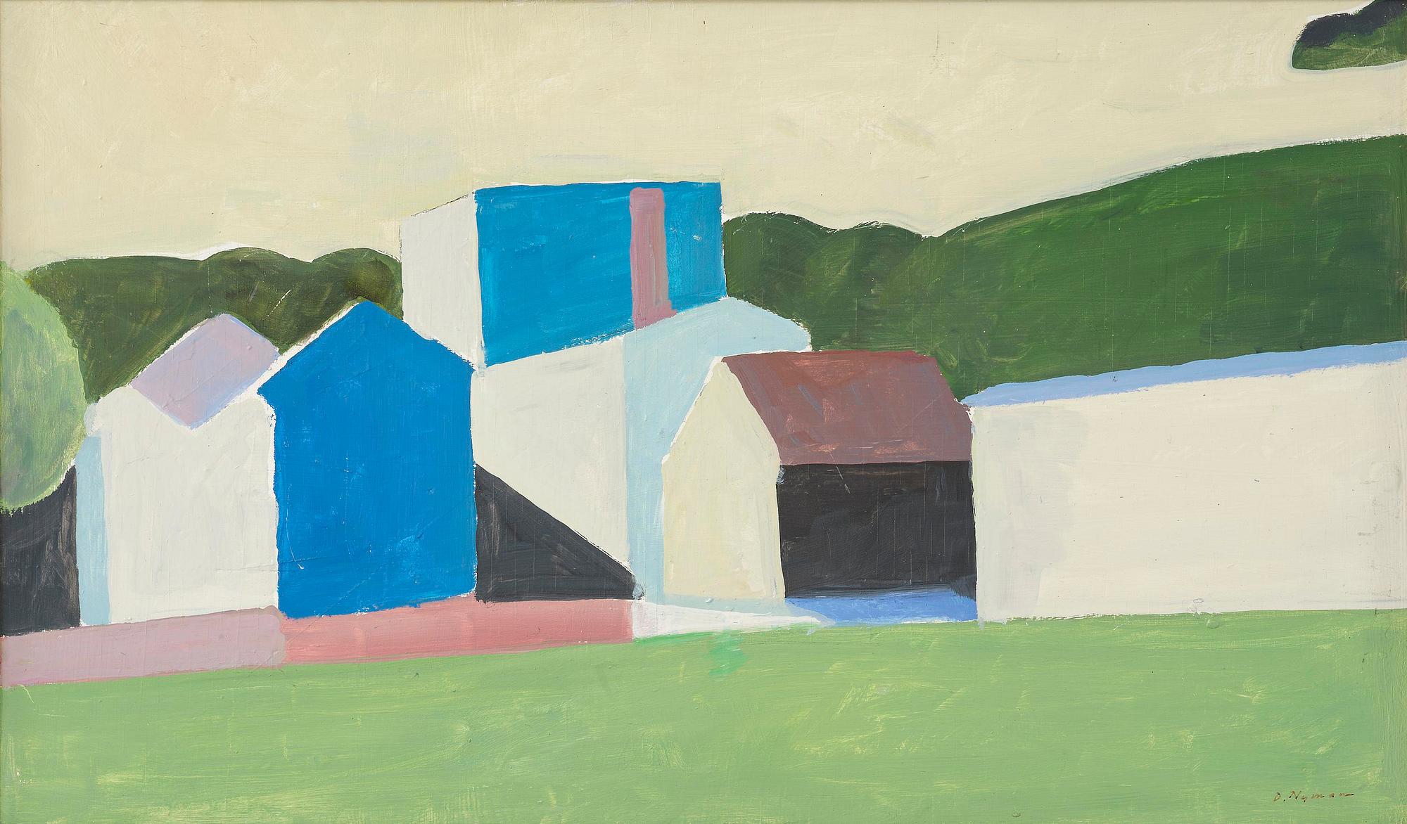 Olle Nyman, Landscape with houses.