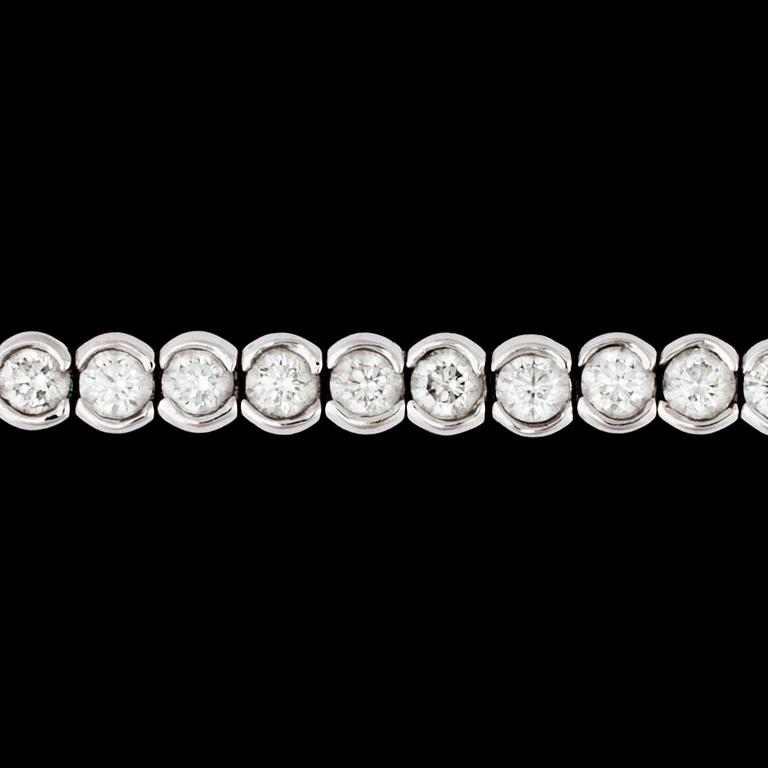 ARMBAND, briljantslipade diamanter, tot. ca 5 ct.