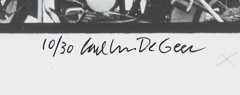 Carl Johan De Geer, photo, signed 10/30.