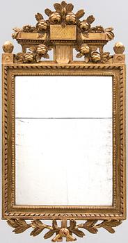 MIRROR, gustavian, Stockholm late 18th century.