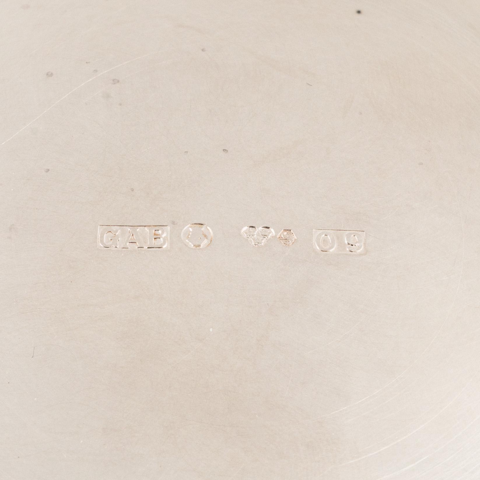 Skålar, 4 st, silver, GAB, MGAB samt Råströms silver- o nysilverfabrik, 1964-1986.