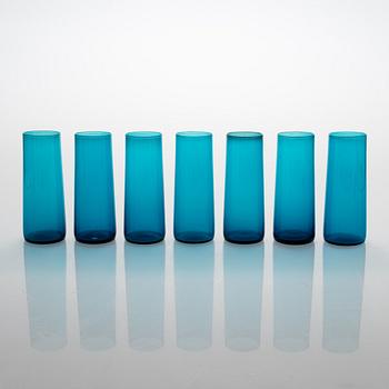 Nanny Still, A 14-piece set of 1960s 'Harlekiini' glass tableware, Riihimäen Lasi, Finland.