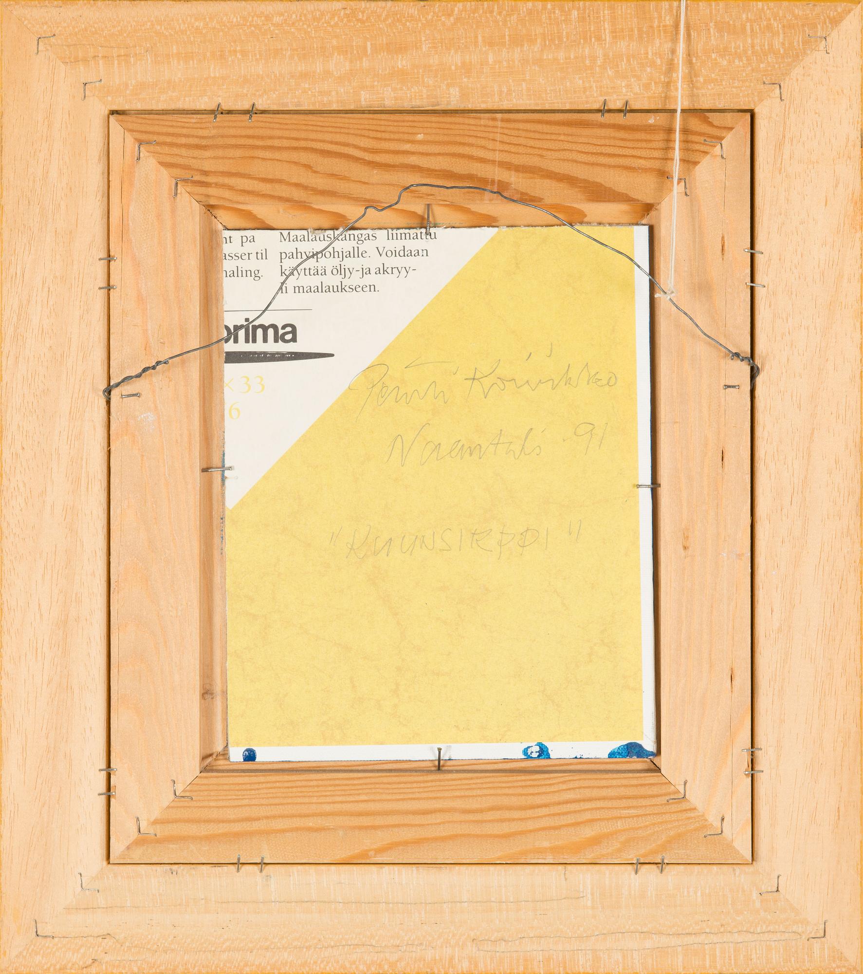 Pentti Koivikko, olja på pannå, signerad och daterad -91.