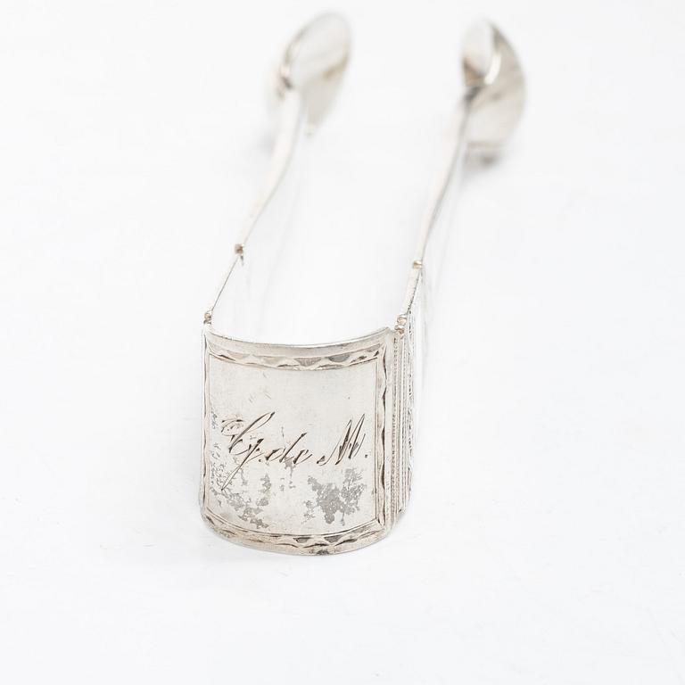 Stefan Westerstråhle, sockertång, silver, Stockholm 1796.