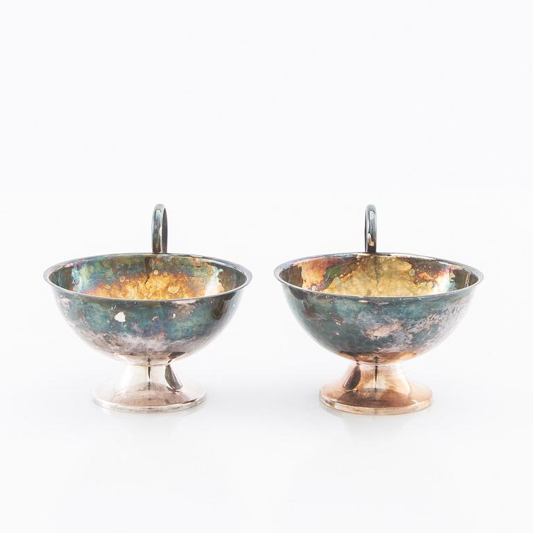 Punch mugs 12 pcs silver, Ceson Gothenburg 1957-1966.