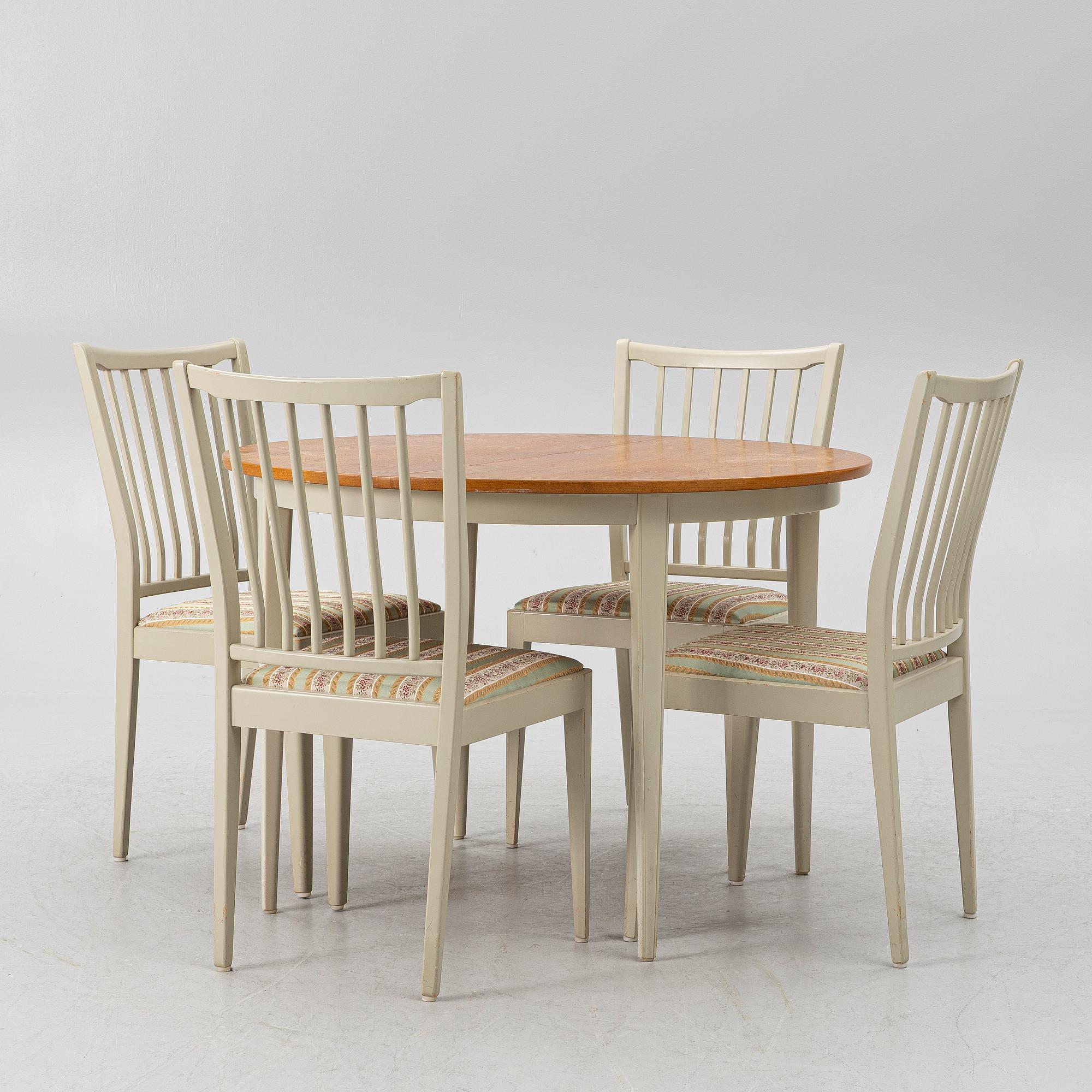 IKEA, A 'Sober' dining table with four chairs, IKEa, sweden, 1960's.