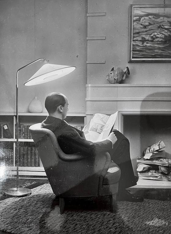 Erik Tidstrand, a pair of floor lamps, model "29448", Nordiska Kompaniet 1930s.