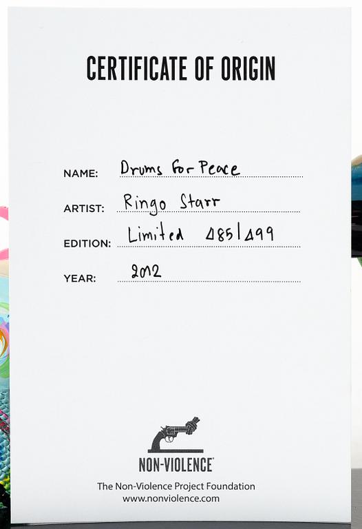 Non-Violence Art Project & Ringo Starr, 'Drums for Peace'.