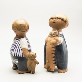 Lisa Larson, figuriner, 2 st, stengods, Gustavsberg.