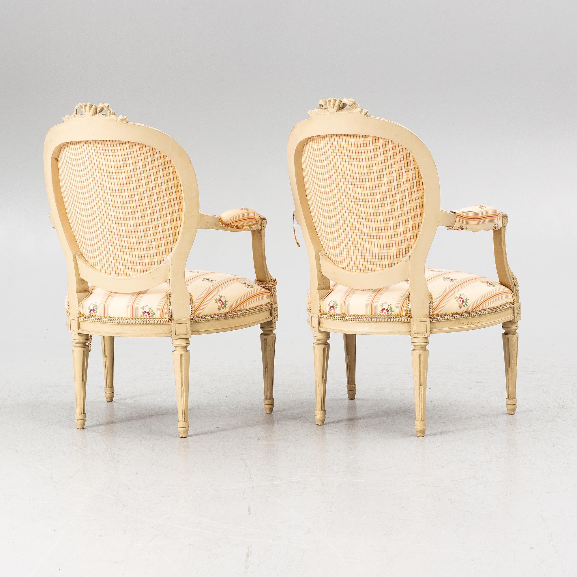 Soffgrupp, 3 delar, gustaviansk stil, 1900-talets första hälft.