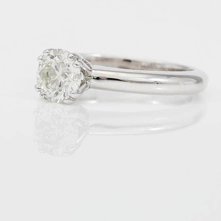 RING, solitär briljantslipad diamant 1,16 ct.